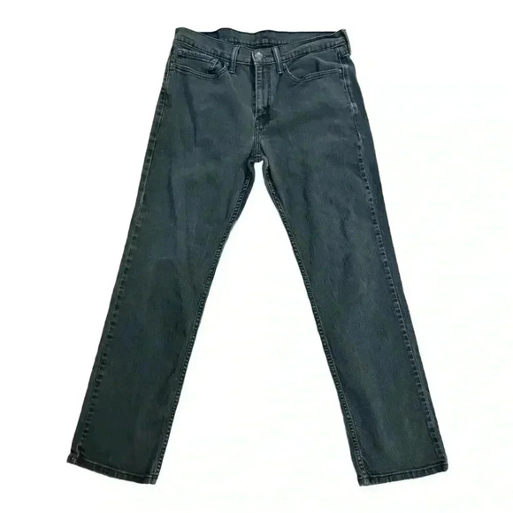 Levi's Men's Straight Jeans Size 34 Black Dark Wash 5-Pocket Style R red tab - Picture 3 of 8